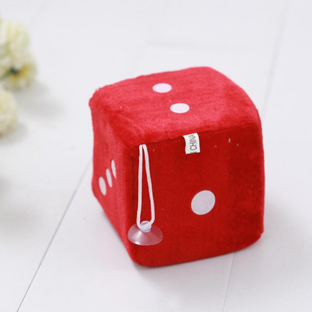 2Pcs 4cm Plush Dice Bed Hanging Toys Stuffed Cubes Car Decor Pendants Simulation Dice Toy