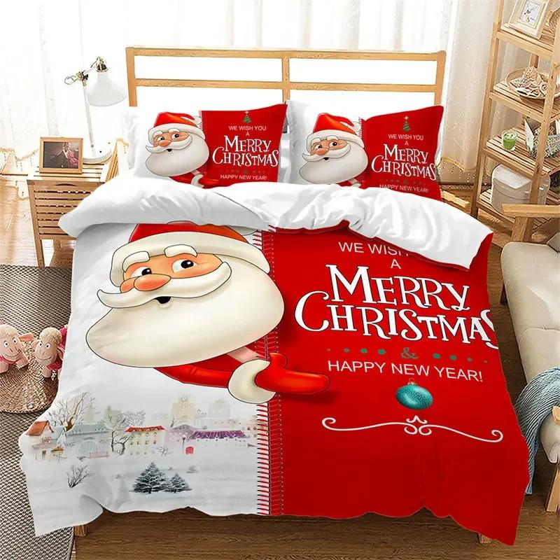 Цветочная Мягкая Пододеяльник Mery Christmas Теплая Покрывало-Одеяло Микрофибра Картонный Комплект Постельного Белья Полный Кинг Для Детей Малышей Десятки Подарков Декор Спальни