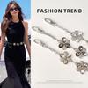 Ins High-end Clover Rhinestone Inlaid Women's Metal Waist Chain with Suit Skirt Jeans Versatile Accessories