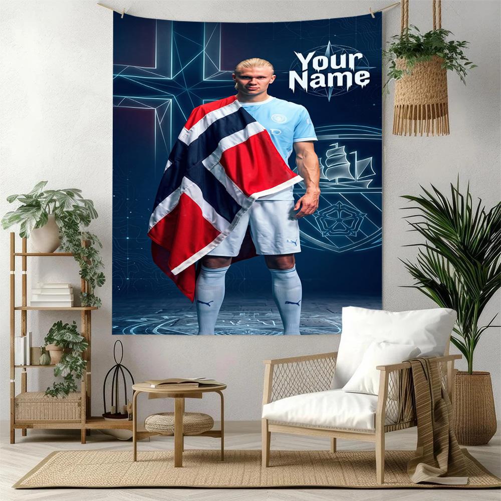 Haaland Custom Your Name Wall Decor Tapestry Art For Pet Memorial Birthdaywedding Party Backdrop Family Gift