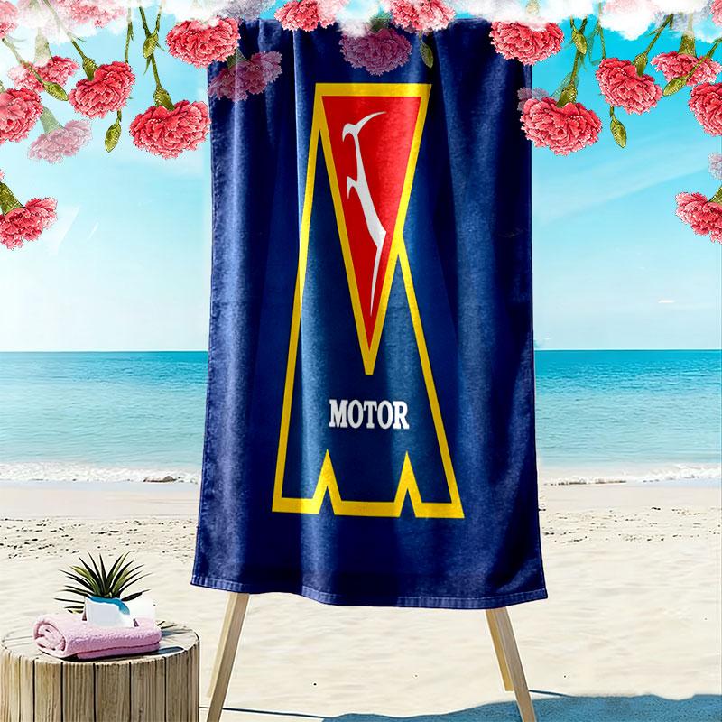 Motor Lublin Print Beach Towel, Large Soft Quick Dry Towel for Beach Camping Swimming