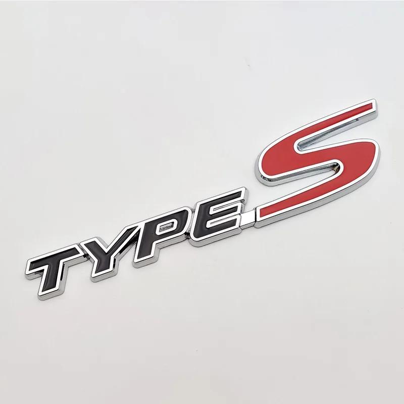 COT1 3D Metal Type S Logo Type R Emblem Letters Car Trunk Badge For Honda Accord Civic FK2 FN2 EP3 Type S R Sticker Accessories