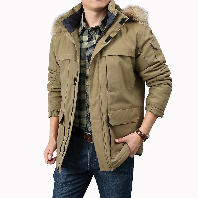 Стеганая куртка, ворсистая и утолщенная свободная меховая куртка с воротником, мужская быстросохнущая повседневная зимняя стеганая куртка для активного отдыха