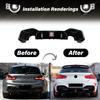 For BMW 1 series F20 F21 M Sport 2015 2016 2017 2018 2019 Lci Car Rear Bumper Spoiler Lip Diffuser Decoration Accessories Kit