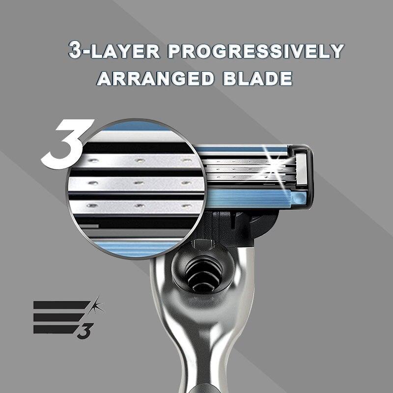 4 шт. новых бритвенных лезвий для Gillettee Mache 3 Turbo Safety Manual Shave Machines для мужчин со сменными лезвиями