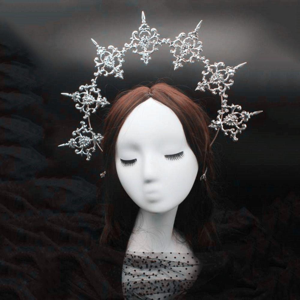 Parts Vintage Gothic Lolita Tiara Sun Goddess Headwear DIY Crown Material Kits Wedding Headpiece