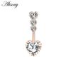 Alisouy, 1 шт., сексуальное кольцо для пупка с цирконием, сердце, цветок, звезда, крест, пирсинг пупка, хирургическая сталь, женские кольца для пупка, украшения для тела