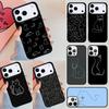 Минималистичный чехол для телефона с изображением кошки Для iPhone 17 Air 14 15 13 12 Max Чехол Для Apple 16e 11 Pro Max Plus Coque