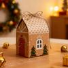 24 Pcs Christmas Cottage Gift Box 3D Pop Up House Shaped Gift Box Paper Treat Box for Holiday Party Favors Cookie Candy Packaging