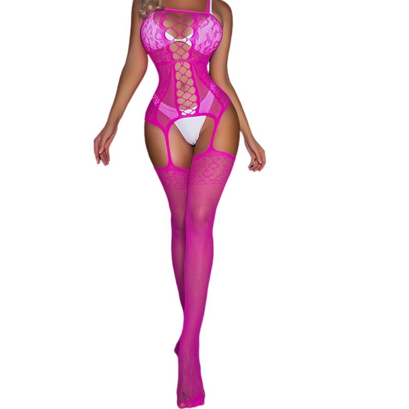 Plus Size Sexy Xxxxl Fishnet Bodysuit Costume Women Bodystocking Lingerie for Woman Underwear Body Suit Open Bra Transparent