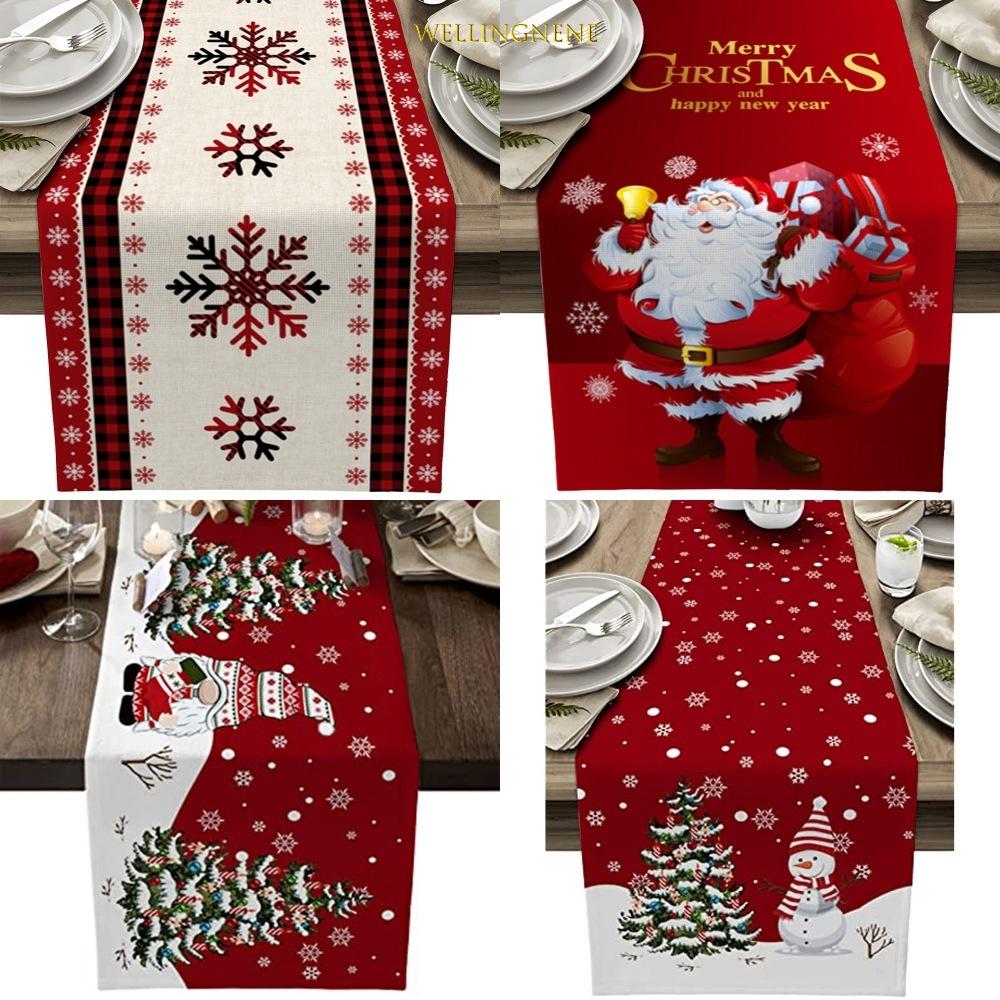 Christmas Tablecloth Creative Snowman Print Holiday Table Decorations Tablecloth