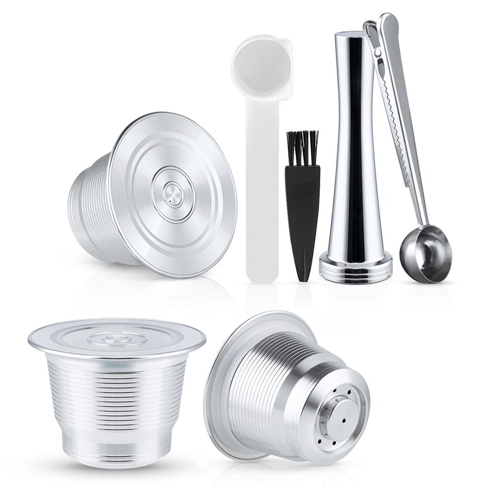 Многоразовая капсула для кофе Nespresso, фильтр для эспрессо из нержавеющей стали с темпером, многоразовая кофейная посуда