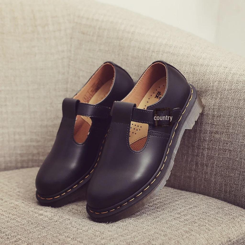 Женские летние кожаные туфли Mary Jane с низким верхом и Т-образным ремешком — дышащие, большого размера, подходят для студентов