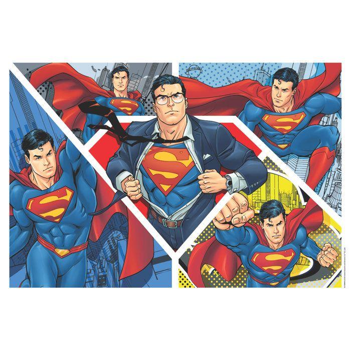 Clementoni - Superman - Puzzles 104 Pièces - Maxi Super Color - Puzzle enfant - Dès 4 ans - 45x62cm