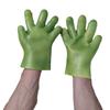 Green Monster Mask Paw Gloves Halloween Mardi Gras Ball Show Mask Latex Shrek Hood Dress Up