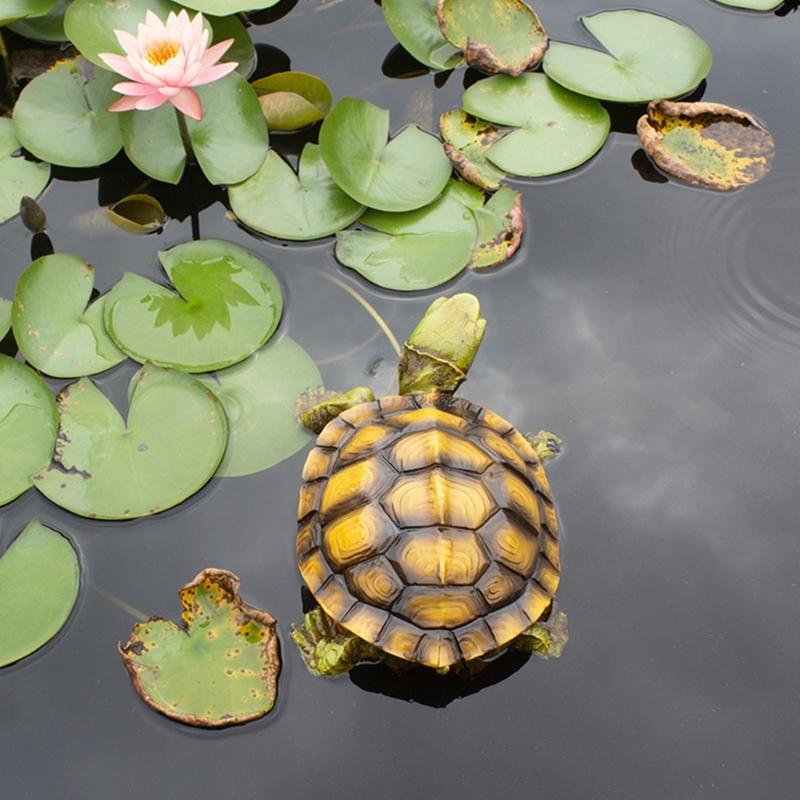 Floating Resin Tortoise Figurine Pond Statue Outdoor Accessories Float Tortoise Funny Craft for Garden Park Pool Pond