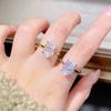 Electroplated Real Gold Super Flash Oval Zircon Ring - Women's Light Luxury High-End Style
