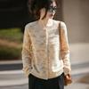 Women's High-End Knit Wool Cardigan: Round Neck, Loose Fit, Long Sleeve Sweater for Autumn/Winter