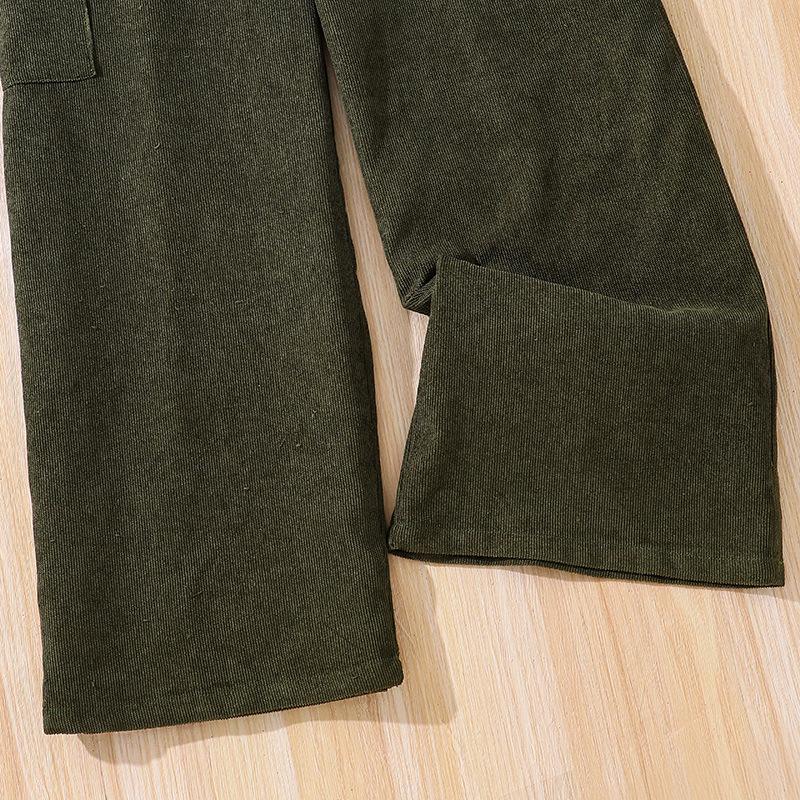 Girls Backpack Trousers Suit Autumn Winter Children's 3-12Y Long-sleeved Knit Shirt + Retro Trousers Two-piece Children's Clothing