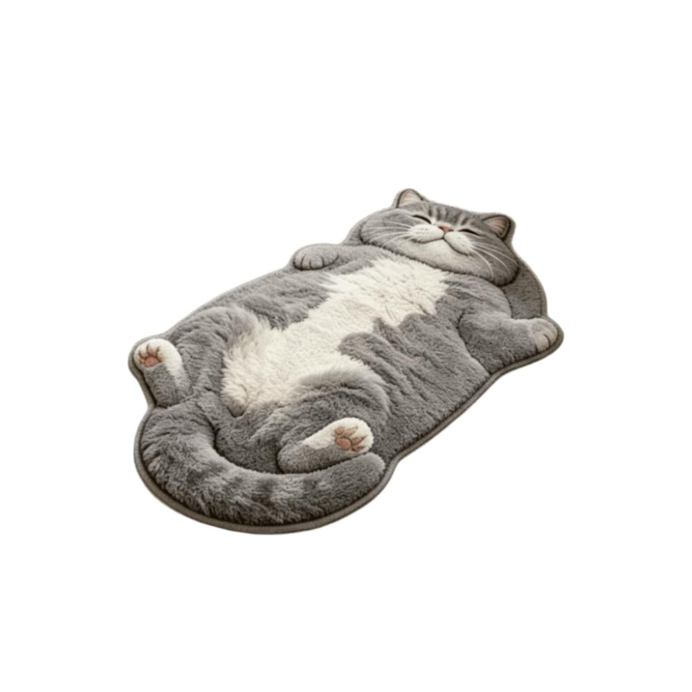 Anti-fouling Cat-Shaped Area Rug Non-Slip Cartoon Carpet Funny Home Decor Carpet Living Rooms