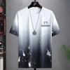 Футболка свободного кроя Gradient Summer Men's, модная повседневная с коротким рукавом