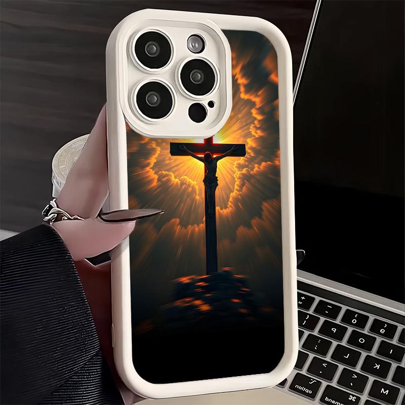 Чехол для телефона iPhone 17 Air 16E 15 16 Pro Max Бог Иисус Молитва Крест Библия Чехол 14 Plus 13 12 Mini Мягкий Силиконовый Fundas