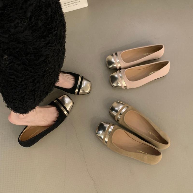 Модные женские туфли-лодочки на массивном каблуке с квадратным носком, слипоны, офисные туфли для леди, металлический средний каблук, туфли для платья