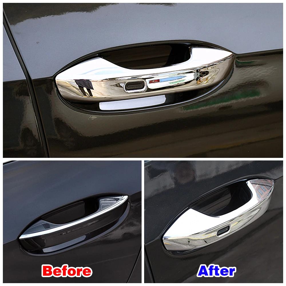 Для Volkswagen VW Golf 8 MK8 2020 2024 LHD карбоновое волокно цвет модифицирует хромированную крышку дверной ручки отделка защитная наклейка