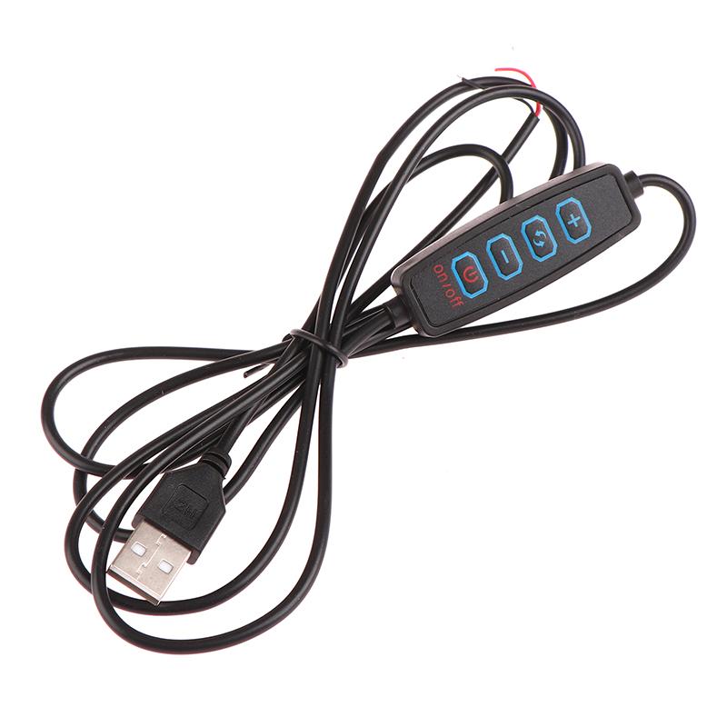 1.5M USB 5V LED Tri-color Dimming Color Switch Cable Dimmer 4-Key Controller 2CH For Low Voltage LED CCT Bicolor Light