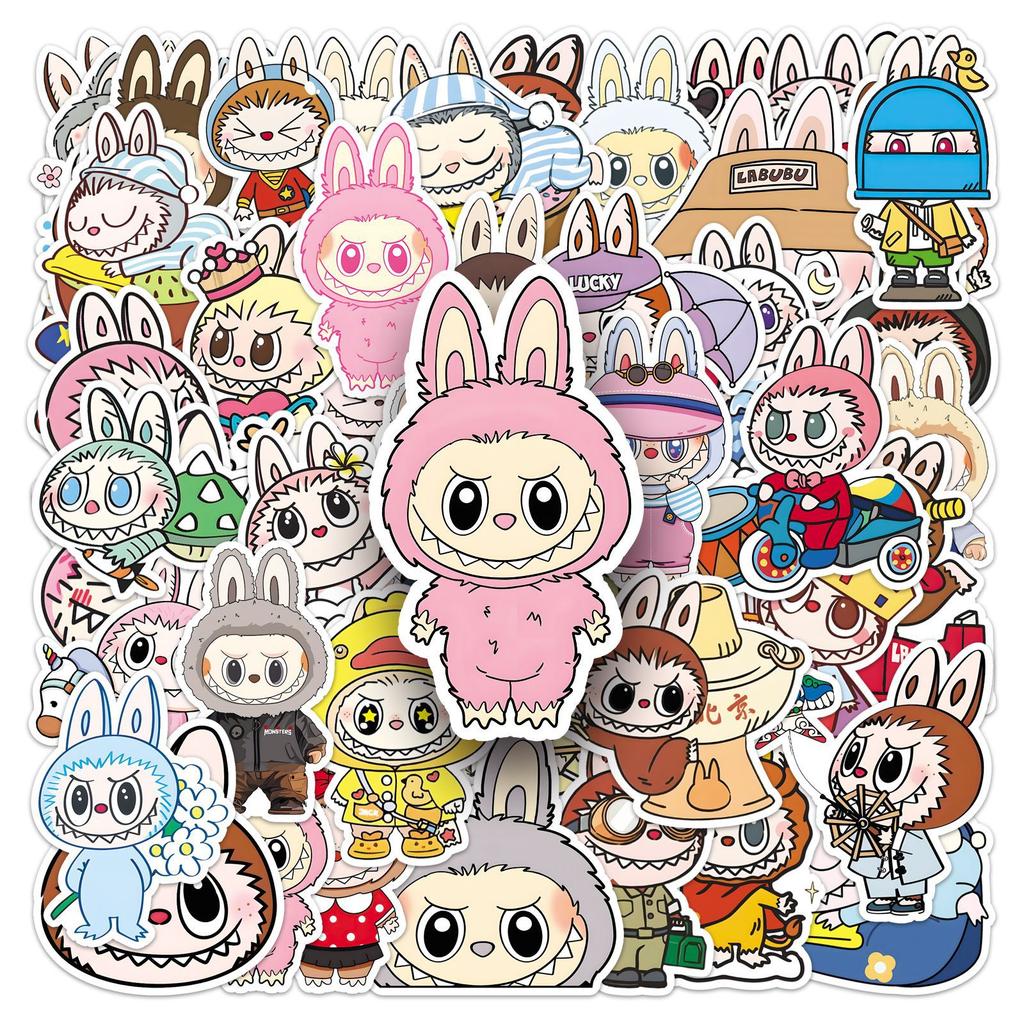 50 Rab Graffiti Stickers Personalized Cartoons Cute Tide Play Decorative Mobile Phone Case Water Cup Stickers