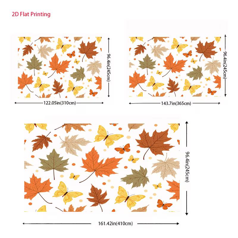 2D Seasonal Autumn Leaf and Butterfly Backdrop Cloth for Harvest Festival