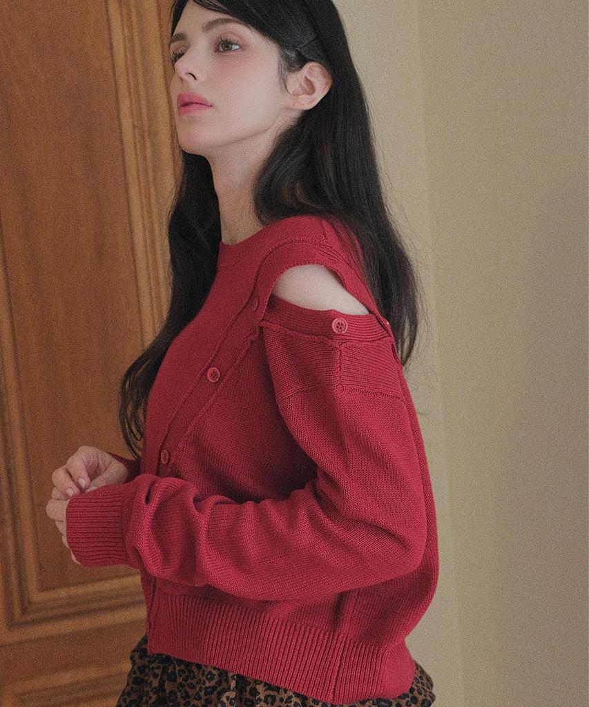 KOOLKITTEN Diagonal Whisper Shoulder Knit