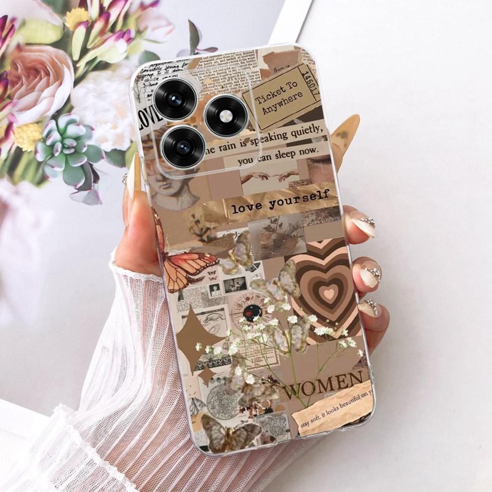 Case For Honor X5C Plus Cover Transparent Luxury Cute Cat Fashion Butterfly Cool Painted Casing For Honor X5cPlus