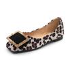 Spring Summer Leopard Shoes Women Flats Elegant Ladies Single Modern Shoes Soft Plus Size 41 D080