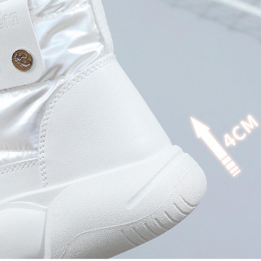 Зимние сапоги, женские зимние плюс бархатные туфли, нескользящие ботинки на толстой подошве, теплая хлопковая обувь