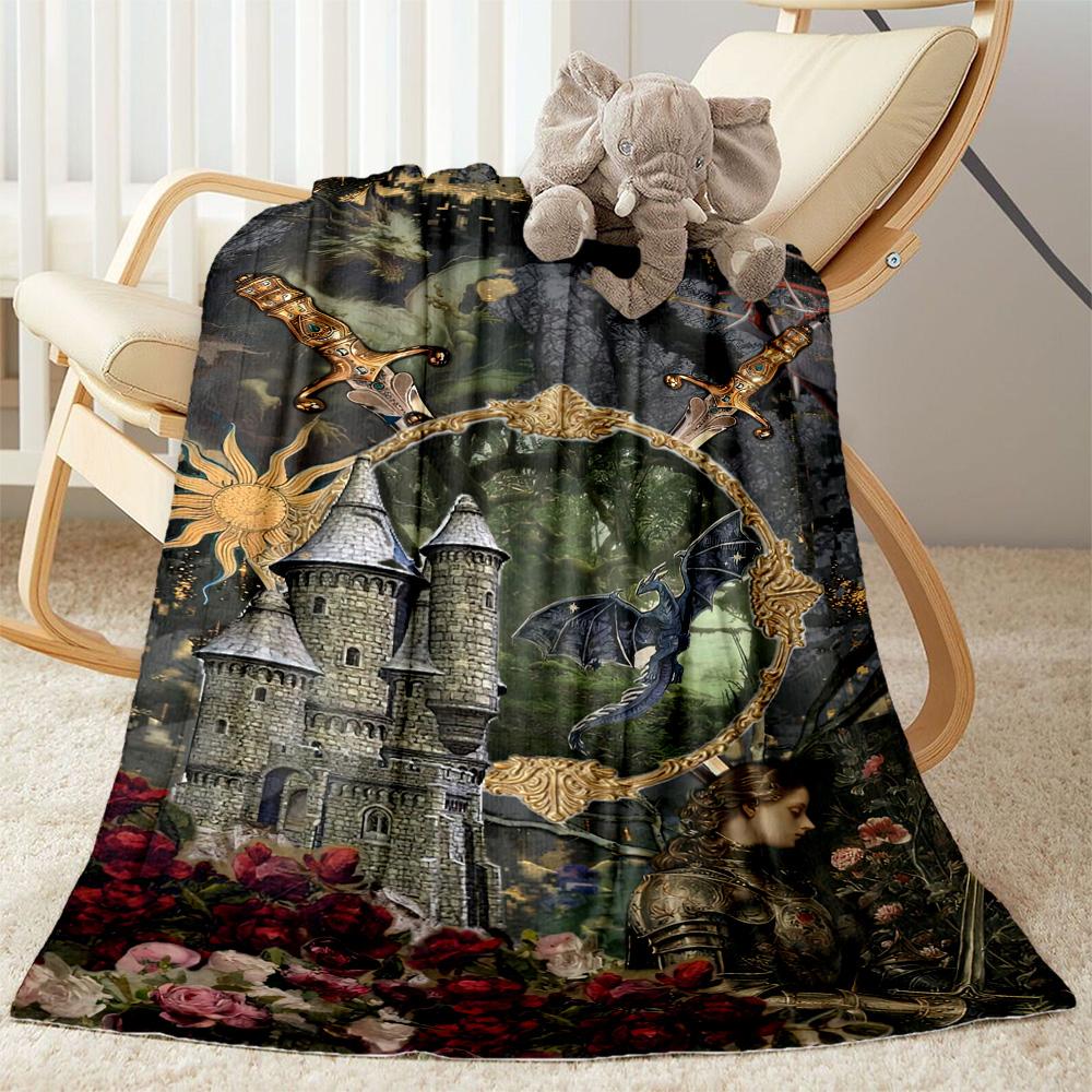 Gothic Style Blanket Ultra-Soft Great for Picnics Chair Seaside for All Occasions Digital Print Ideal Gift for Friends Family Couples Picnic