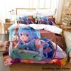 KonoSuba Аниме Комплект постельного белья Односпальный Полуторный Полный Евро Кинг-сайз Пододеяльник Комплект постельного белья для спальни взрослых и детей