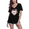 Women's T-Shirt I Love Cats - Cute Short Sleeve Tee Shirt