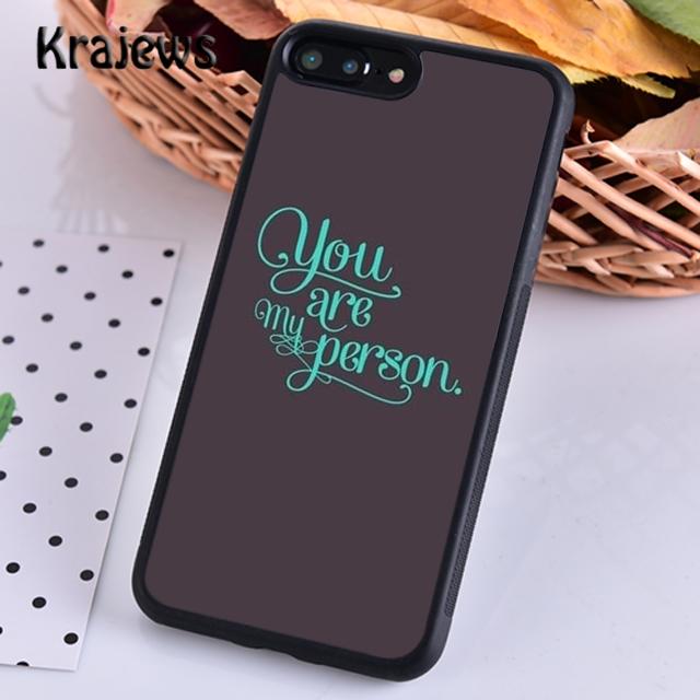 Krajews You're My Person Greys Anatomy Phone Case For IPhone 18 17 Air 16 15 14 plus 11 12 13 pro max coque Shell Fundas