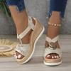 2024 Новые модные однотонные женские сандалии на танкетке, повседневные женские сандалии в тон верхней одежде Zapatos Mujer