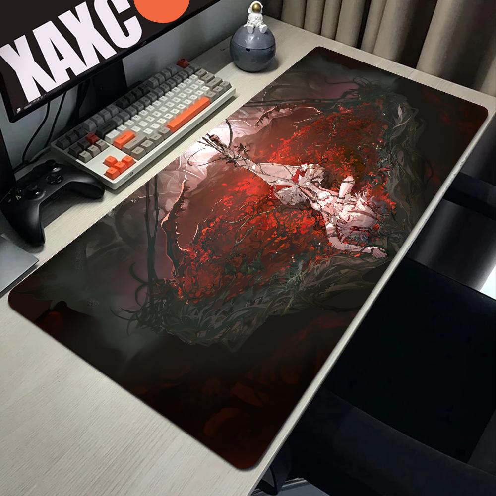 HYBXAXC Anime HD PC Wuthering Waves Camellya Large Mouse pad game player keyboard pad E-Sports study desk mat floor mat Mousepad