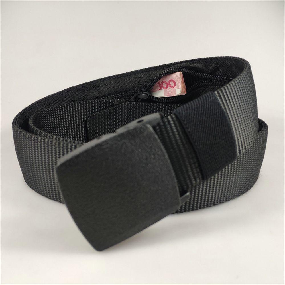 Security Secret Pocket Hiding Money Canvas Zipper Purse Money Belt Wallet Belt Waist Money Belt