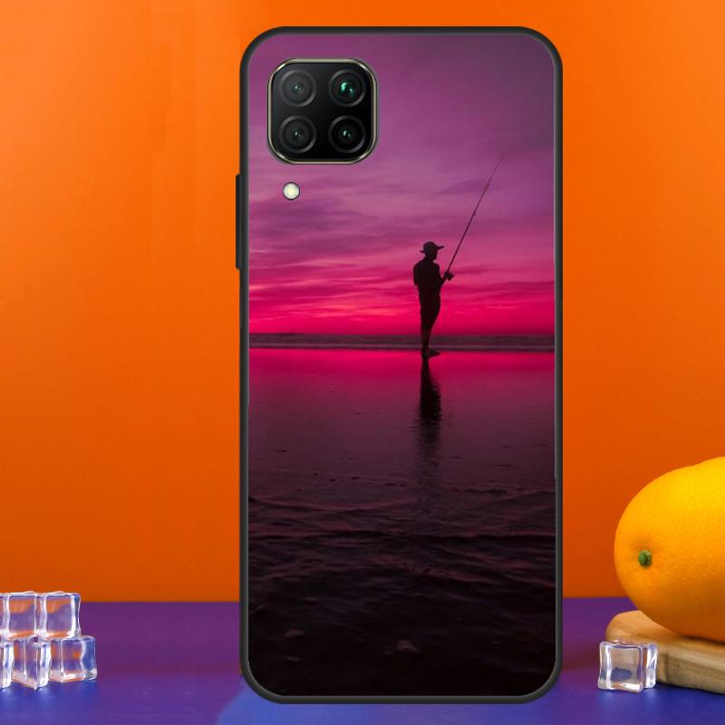 Bass Fishing Lake Sunset Fisherman For Huawei Nova 7i 8i 11i 12i 12s 9 10 SE Y91 Y90 Y60 Y70 Y72 Y61 P30 P40 Lite P60 Pro Case