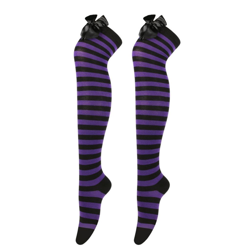 Женские чулки выше колена с бантом