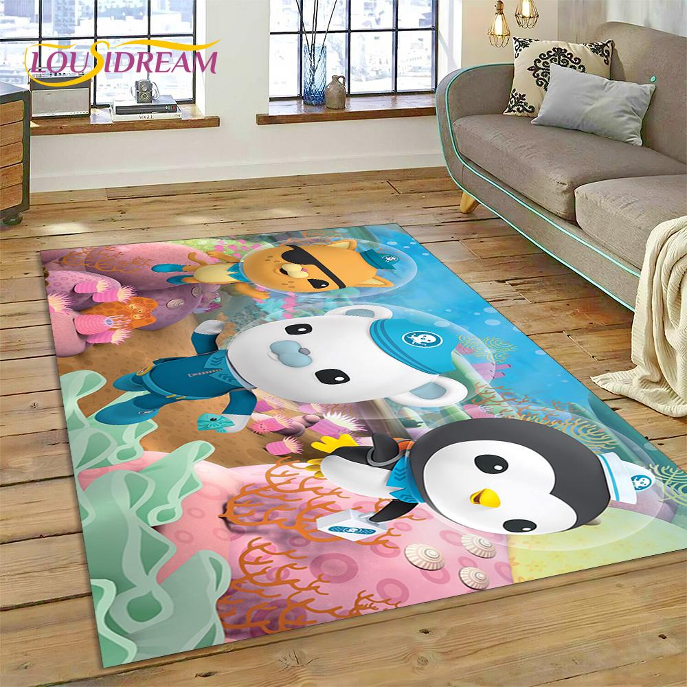 3D Мультяшный Коврик The Octonauts Barnacles, Ковер для Гостиной Спальни Дивана, Декоративный Придверный Коврик, Детский Нескользящий Коврик для Пола