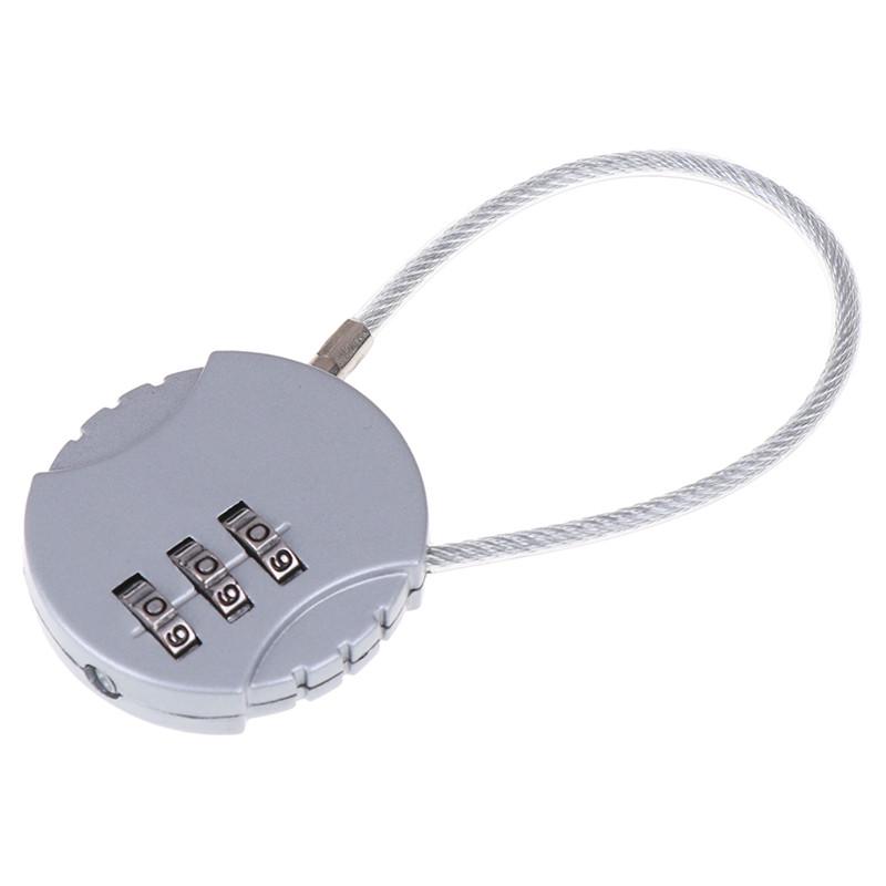 1 шт. 3,7*9 см мини 3-значный комбинированный дорожный чемодан с кодовым замком и навесным замком