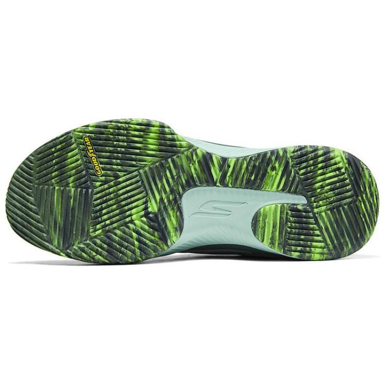 Skechers Износостойкие низкие мужские баскетбольные кроссовки Серый Зеленый 253015-CCGR