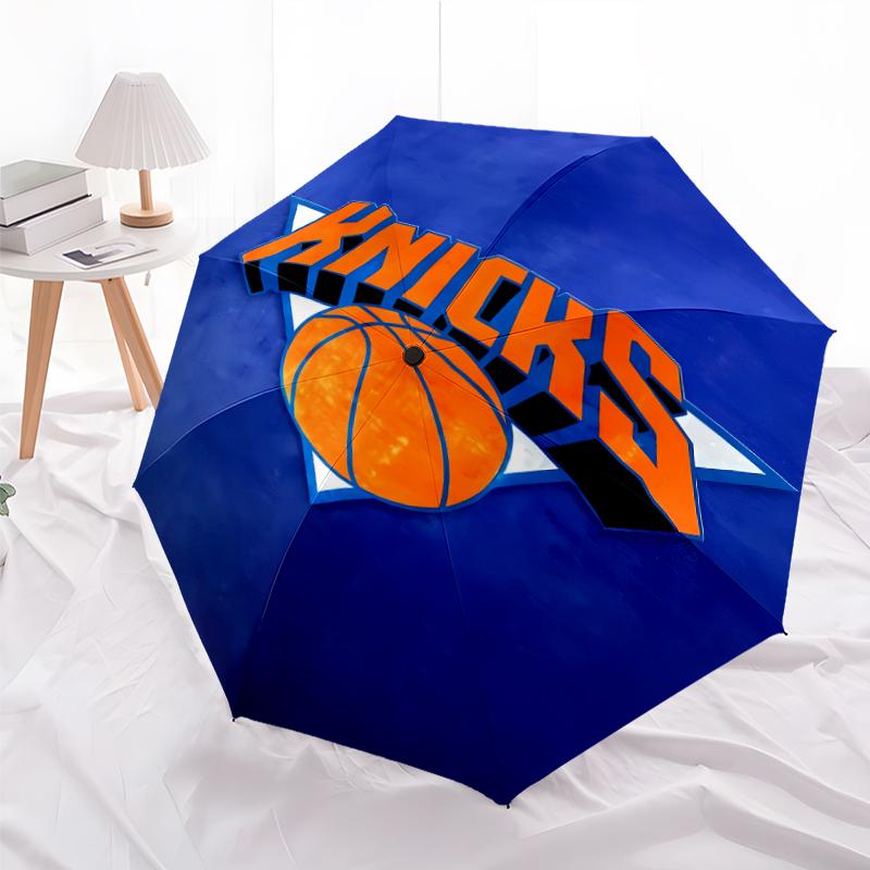 Складной зонт с принтом логотипа Knicks, для улицы, отдыха и путешествий, прочная ткань зонта, подарок на день рождения и праздник