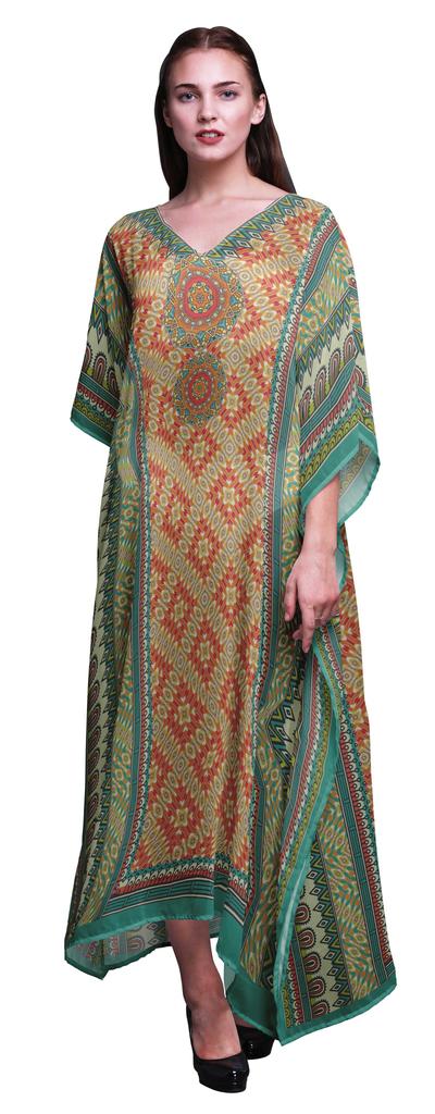 Phagun Indian Traditional Ethnic Womens Long Beach Kaftan Beachwear Bikini Coverup Maxi