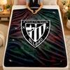 Flannel BlanketAthletic Bilbao Football Warm Soft Throw Blanket for Indoor Sofa Bed Living Room Use
